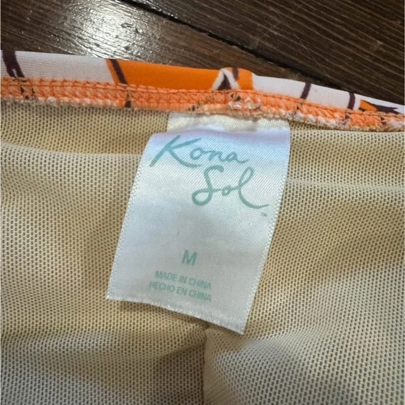 Kona Sol Orange and White Bikini - Picture 3 of 4